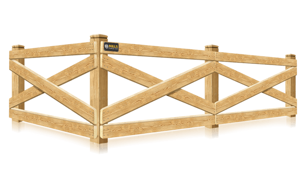 Crossbuck decorative farm fence in the Cincinnati Tri-State area.