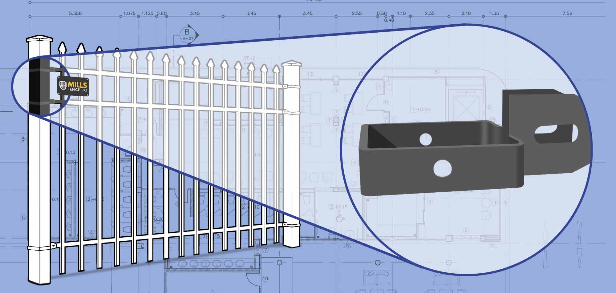 the Cincinnati Tri-State area Ornamental Steel fence Brackets installation company