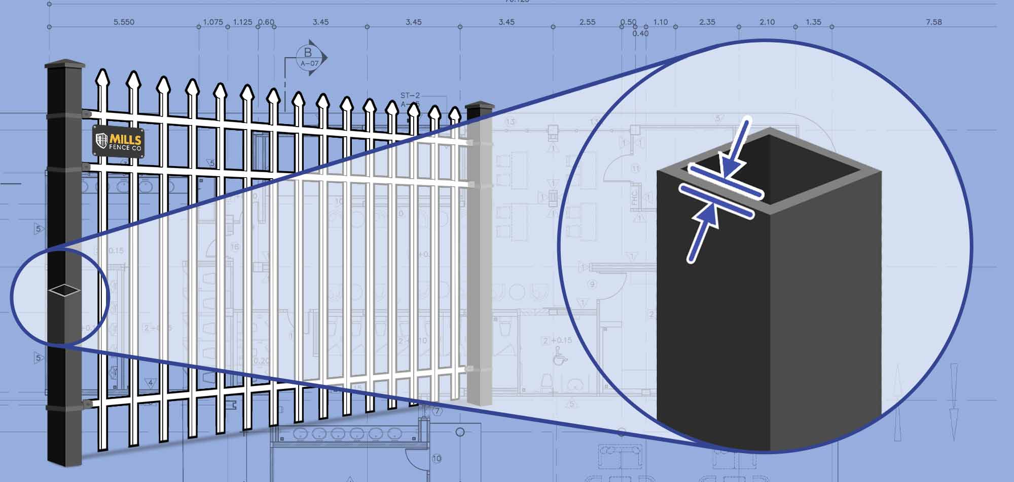 the Cincinnati Tri-State area Ornamental Steel fence Posts installation company