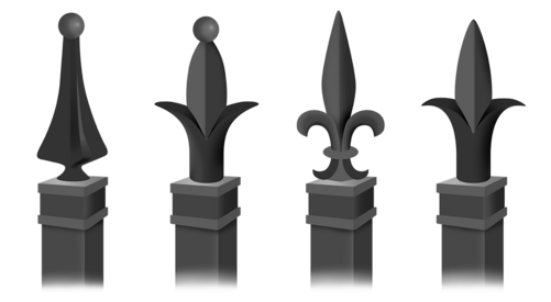 Aluminum fence finials in the Cincinnati Tri-State area