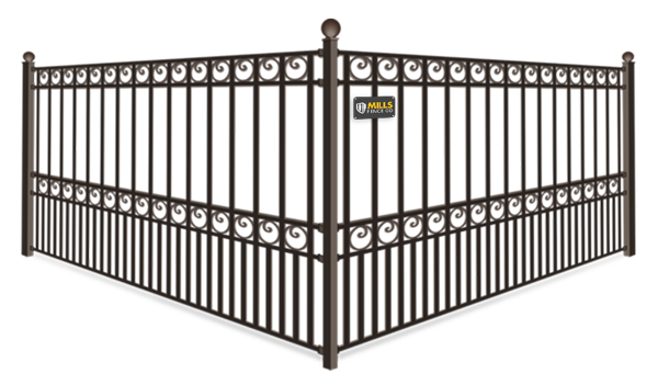 Ornate With Rings wrought iron fence company in the Cincinnati Tri-State area
