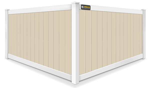 2 Tone Full Privacy vinyl fence contractor in the Cincinnati Tri-State area