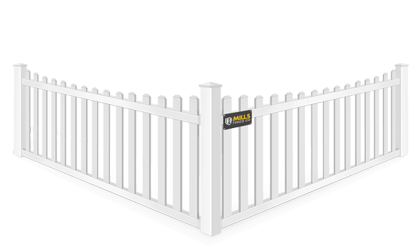 Scalloped Picket vinyl fence contractor in the Cincinnati Tri-State area
